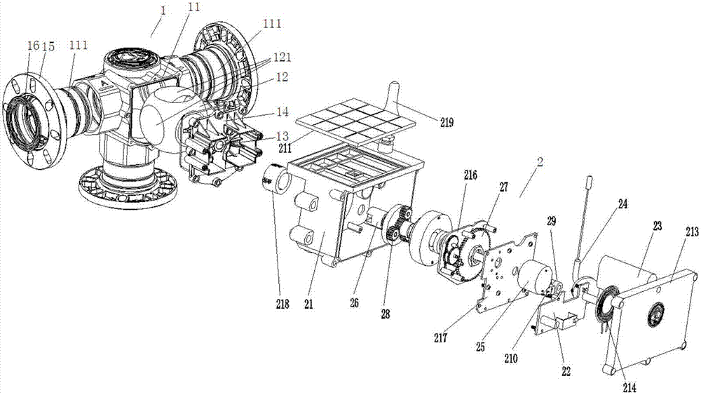 Micro-electrical wireless intelligent T-shaped tee ball valve