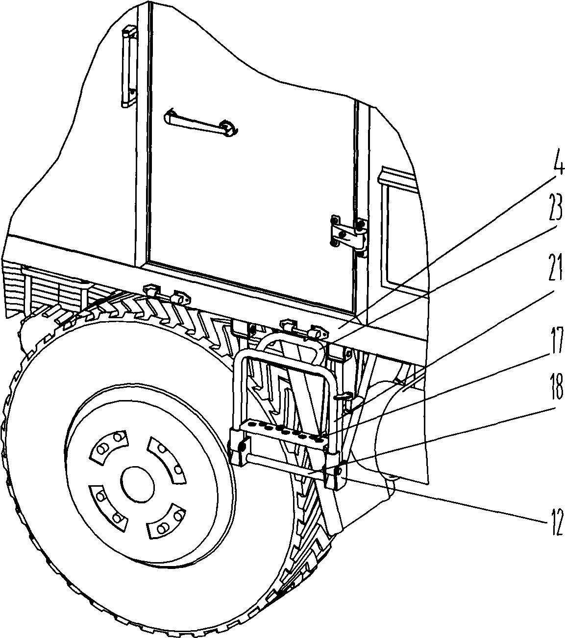 Folding type boarding ladder