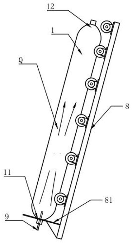 Water pressure weighing and drying method for gas cylinder