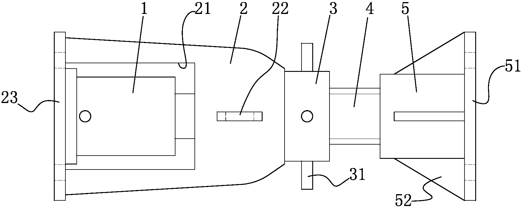 Prestress loading device connecting part