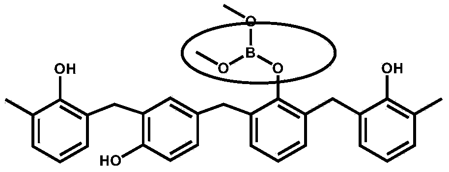 Technique for synthesizing boron-containing thermoplastic phenol formaldehyde resin by solvothermal process