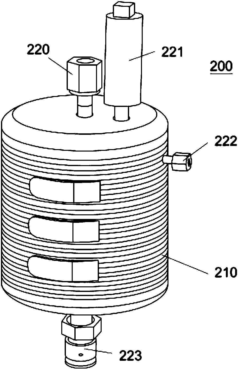 Liquid vaporizing device and semiconductor processing system using same