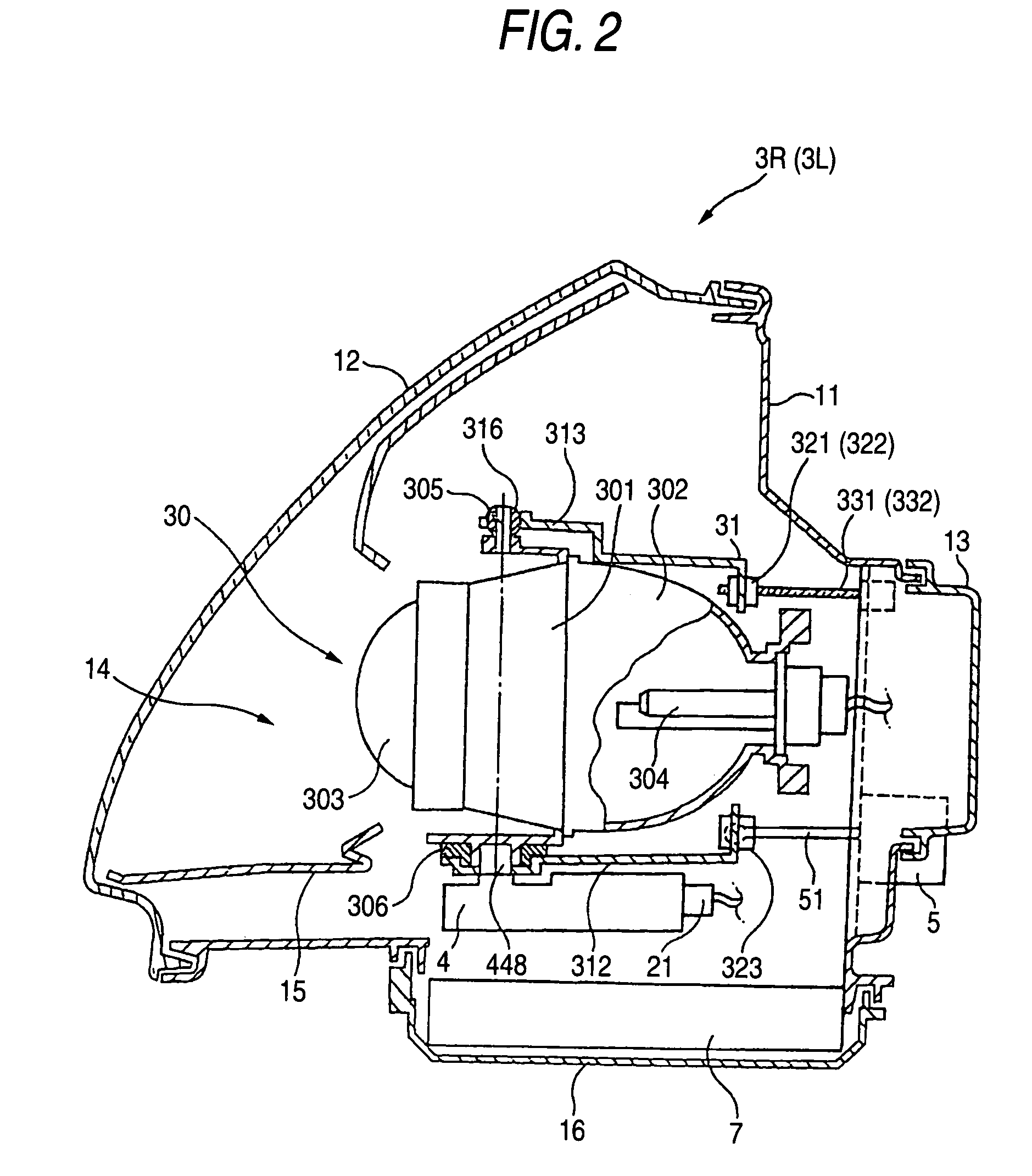 Vehicle headlamp unit