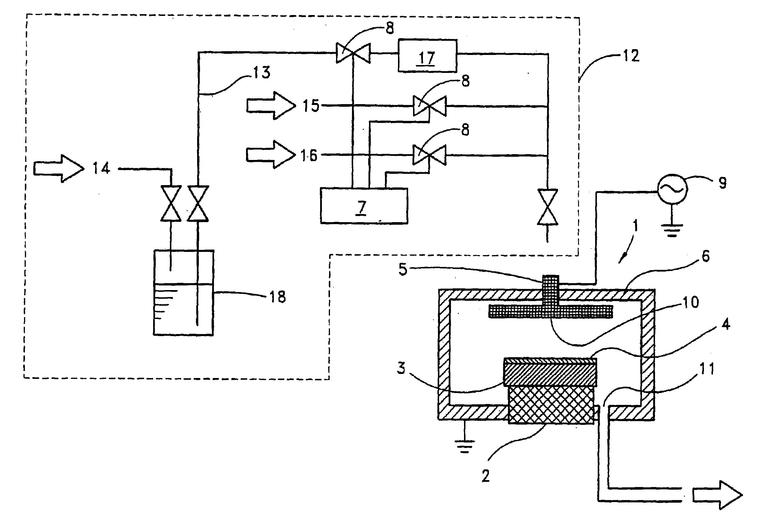 Method for forming low-dielectric constant film on semiconductor substrate by plasma reaction using high-RF power