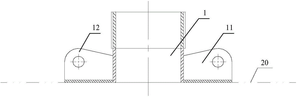 Water platform hydraulic lifting device