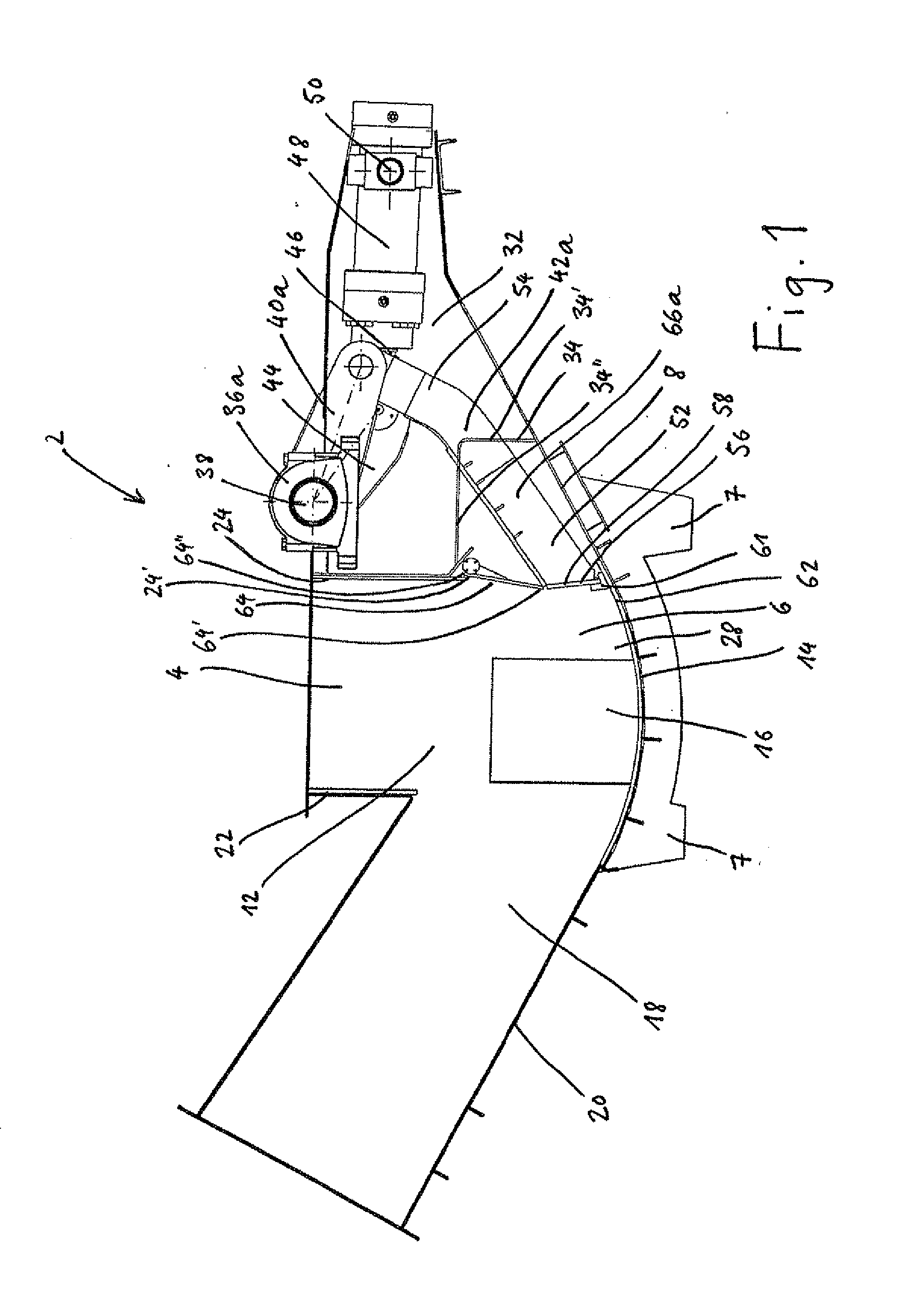 Slag remover for discharging combustion residues of an incineration plant