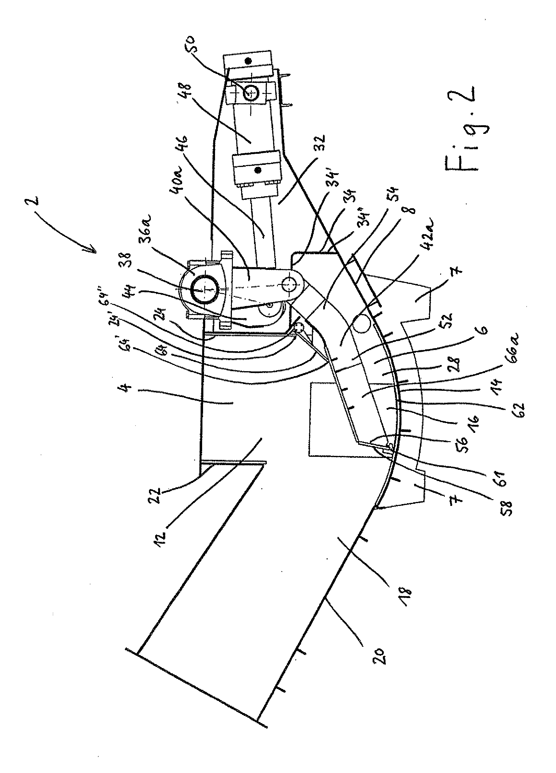 Slag remover for discharging combustion residues of an incineration plant