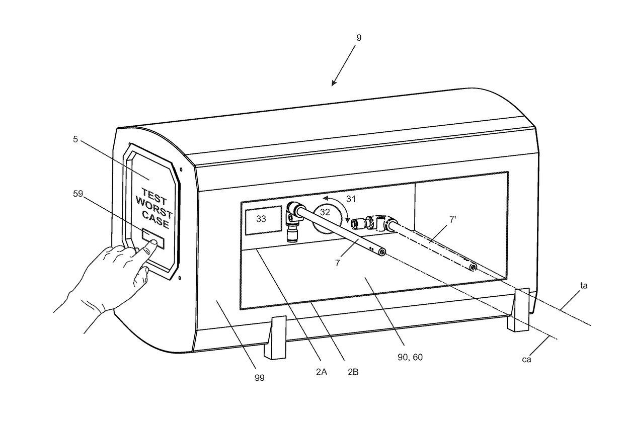 Method for testing a metal detection apparatus and metal detection apparatus