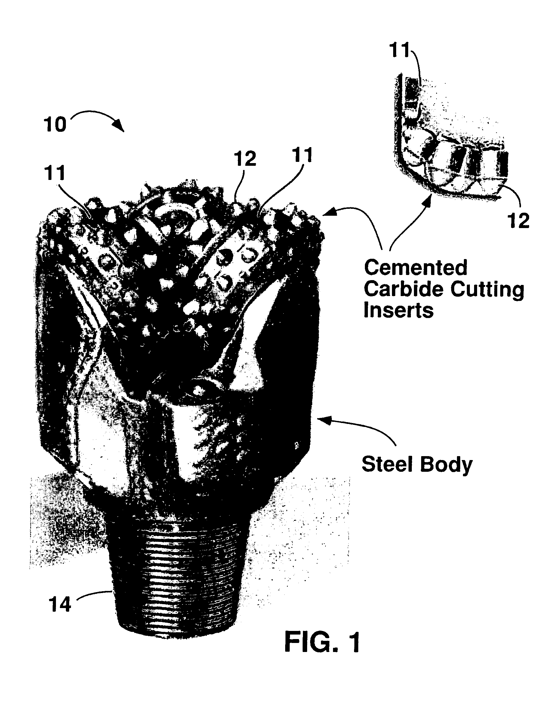 Cemented carbide inserts for earth-boring bits