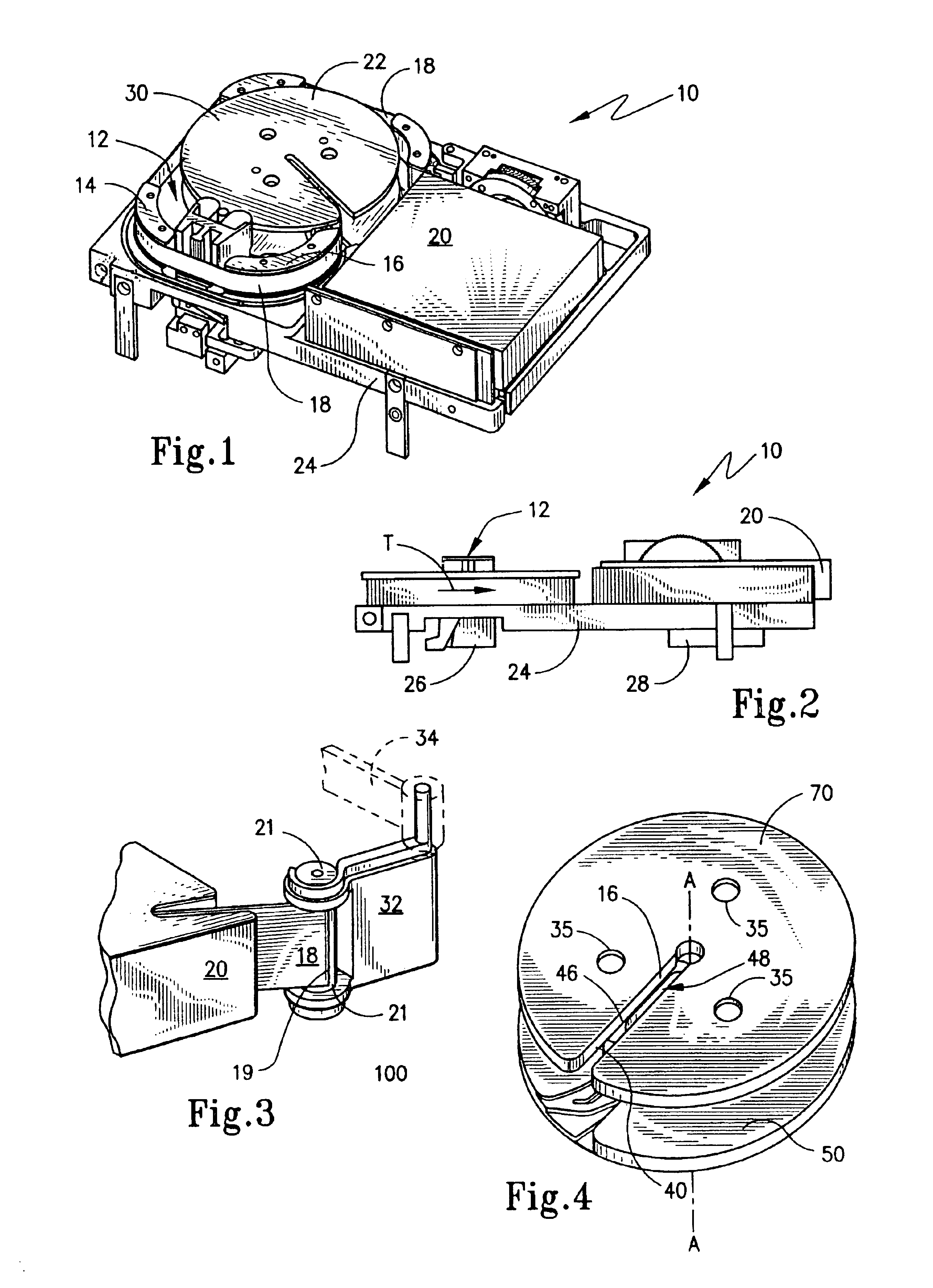 Tape threading apparatus having take-up hub with gap filling block for data storage systems and method therefor