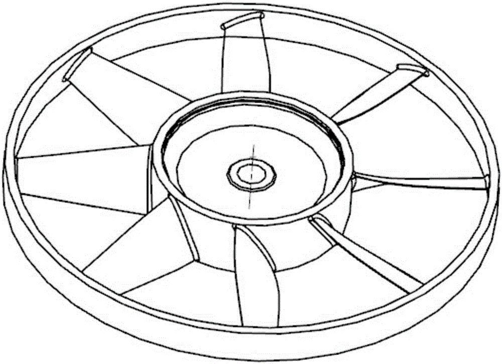 Manufacturing process of ultra-long blade complex curved surface integral impeller made of aluminum alloy material