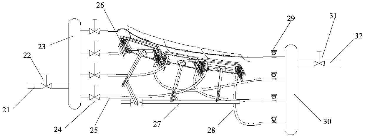 Heating system for simulating high-temperature and high-heat-flow environment on ground