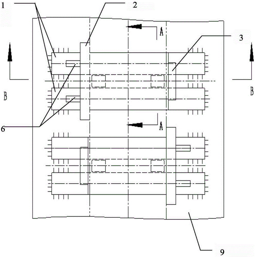 A supporting device for a wheel belt of a revolving body