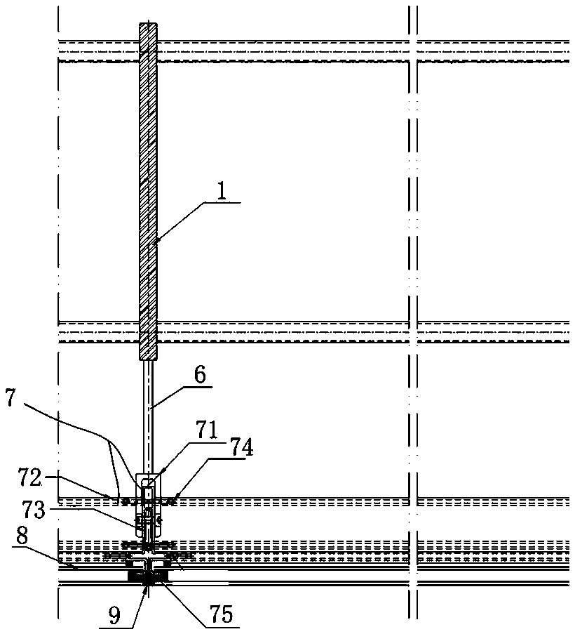 Suspension hidden frame glass curtain wall system