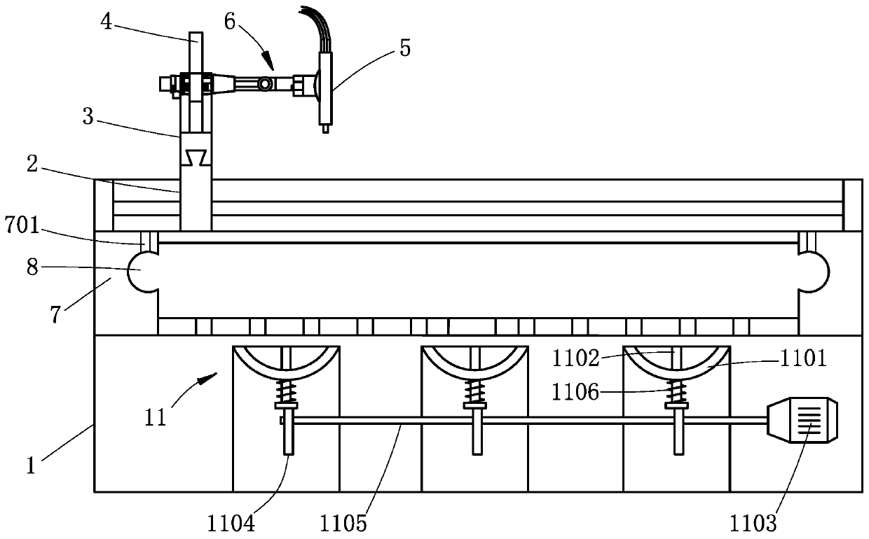 A bridge steel plate cutting machine with complete slag removal