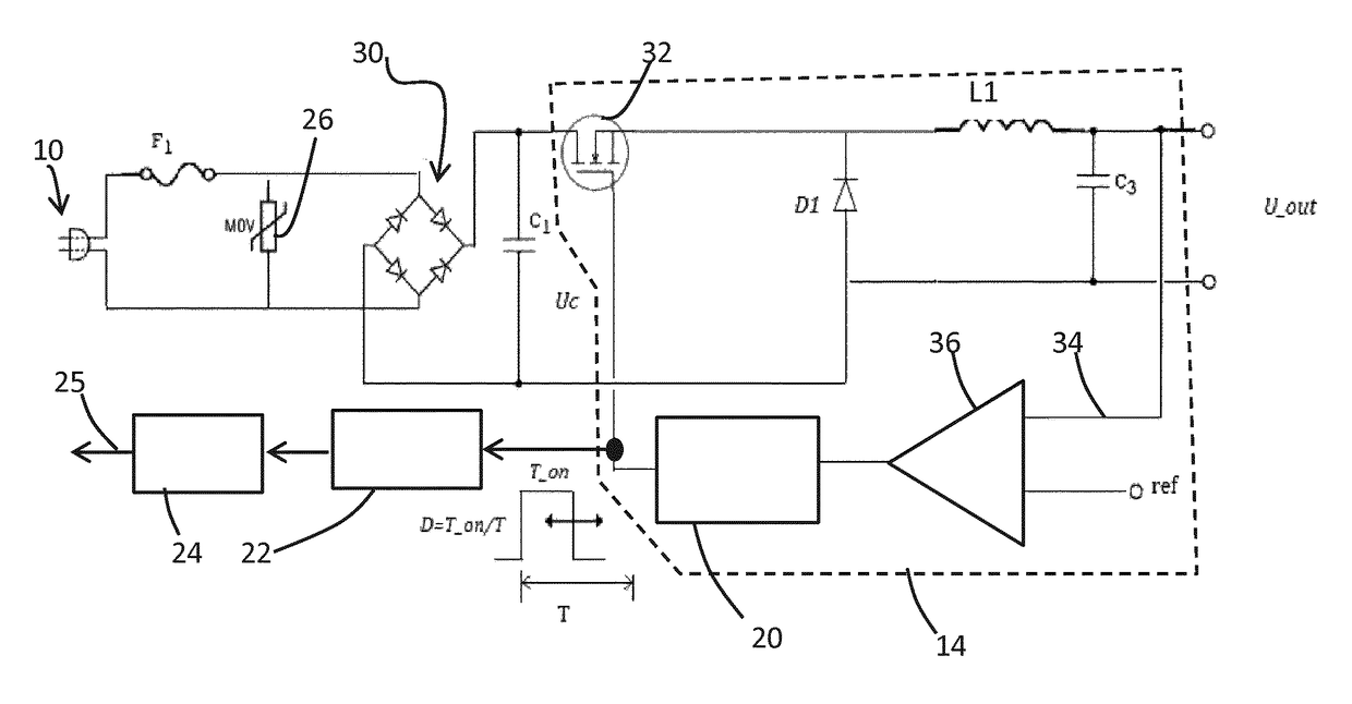 Driver circuit able to monitor usage of a surge protection arrangement