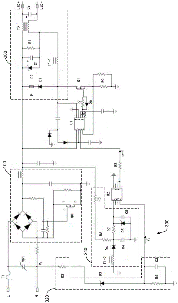 LED dimming circuit and LED lamp