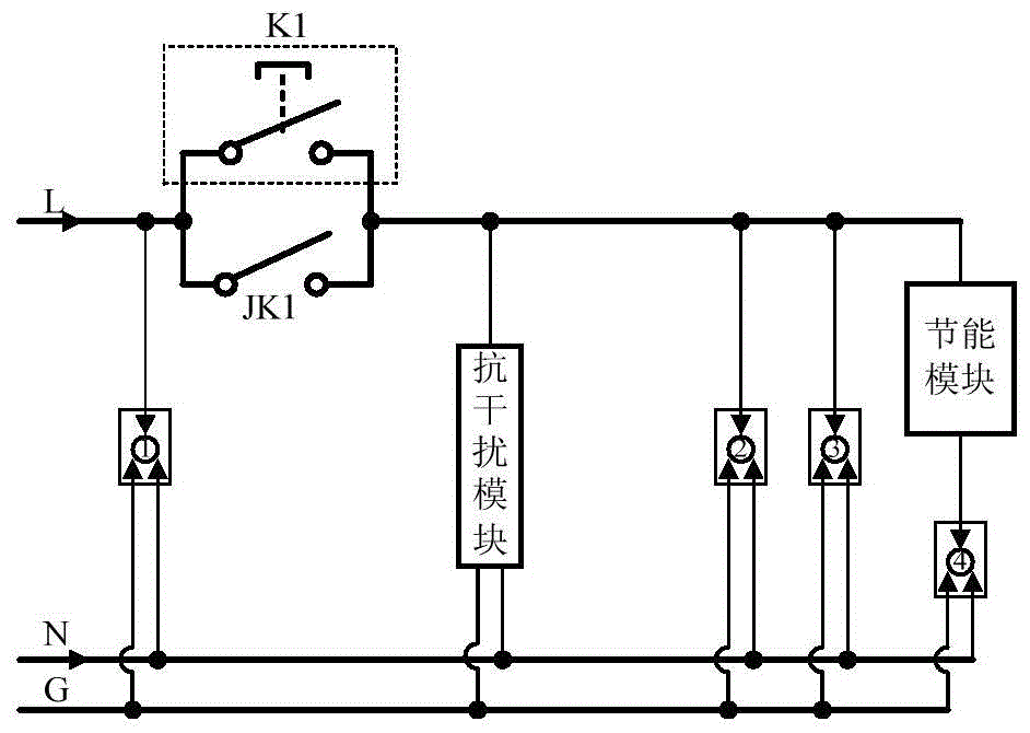 An anti-interference energy-saving socket