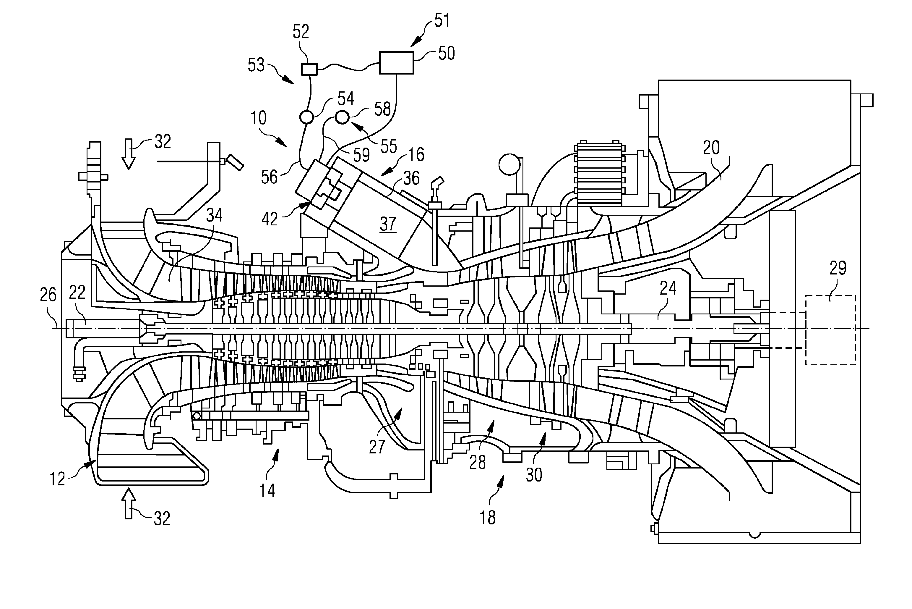 Turbine engine control system