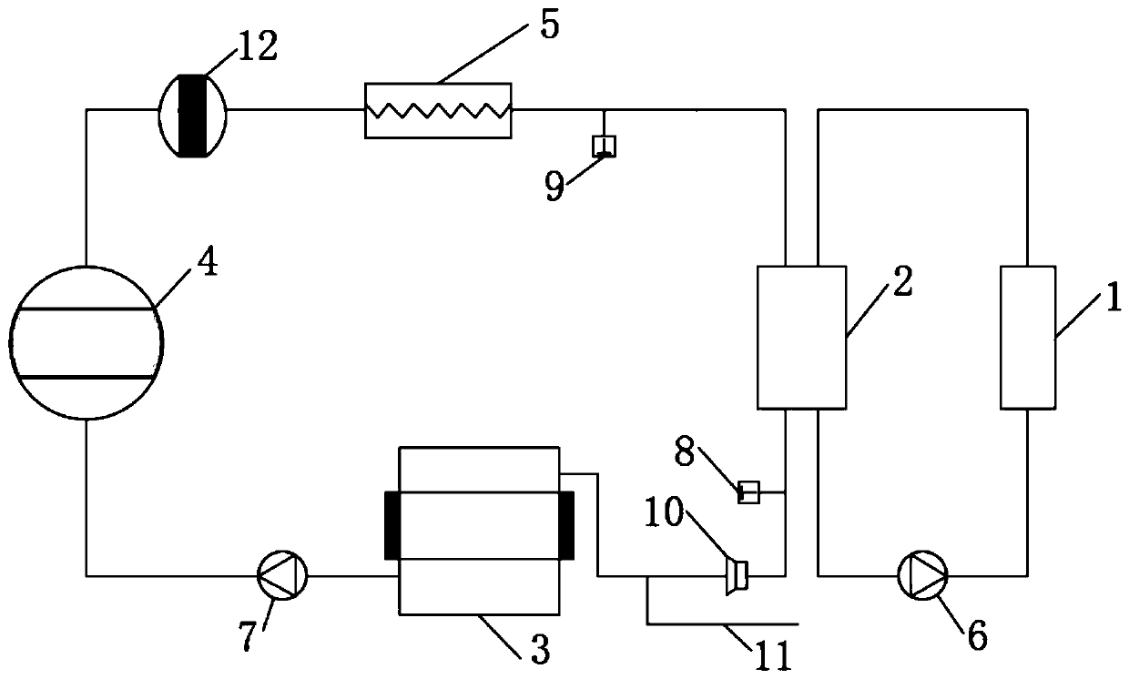 Ice source heat pump system controllable in ice content