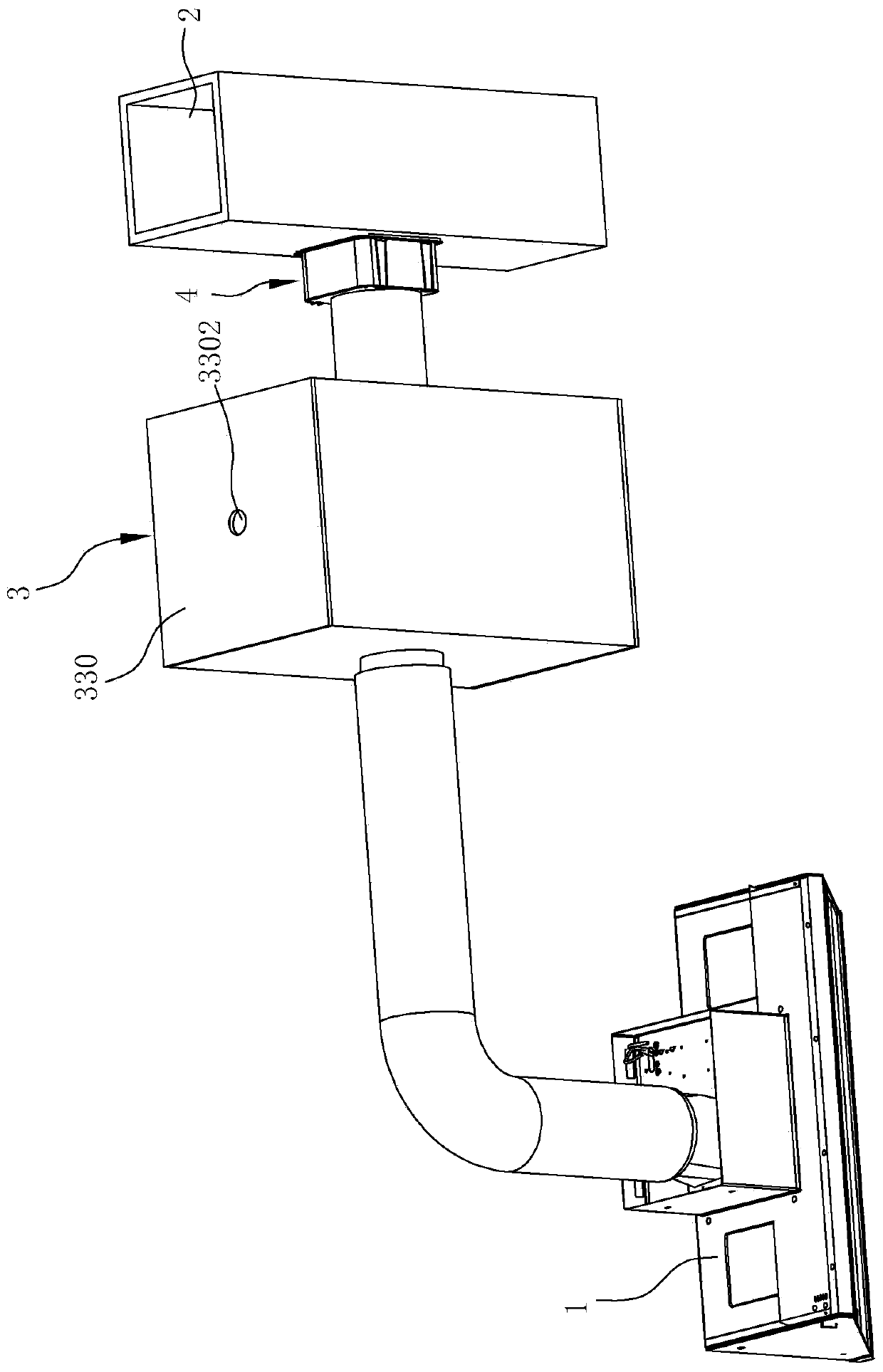 Lampblack buffering mechanism for range hood