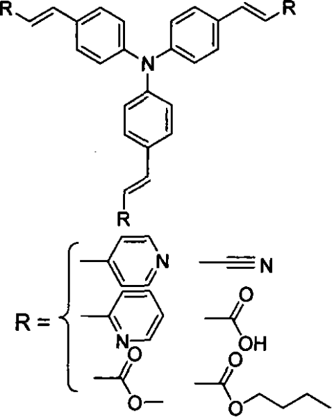 Triphenylamine derivative double-photon optical storage material and preparation method thereof