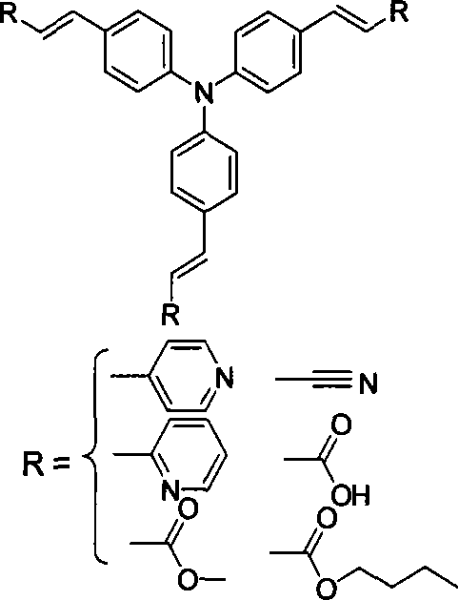 Triphenylamine derivative double-photon optical storage material and preparation method thereof