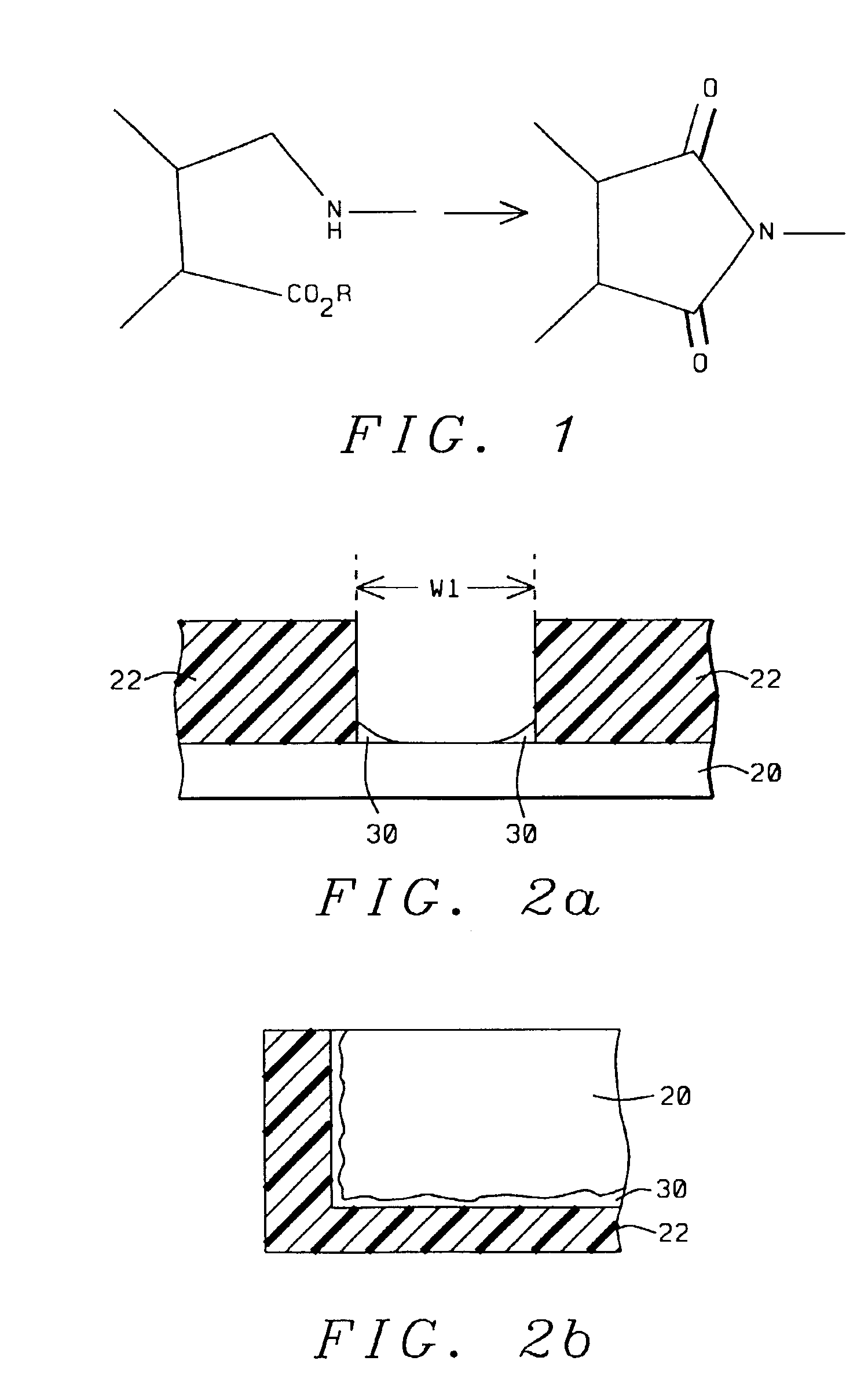 Two step exposure to strengthen structure of polyimide or negative tone photosensitive material