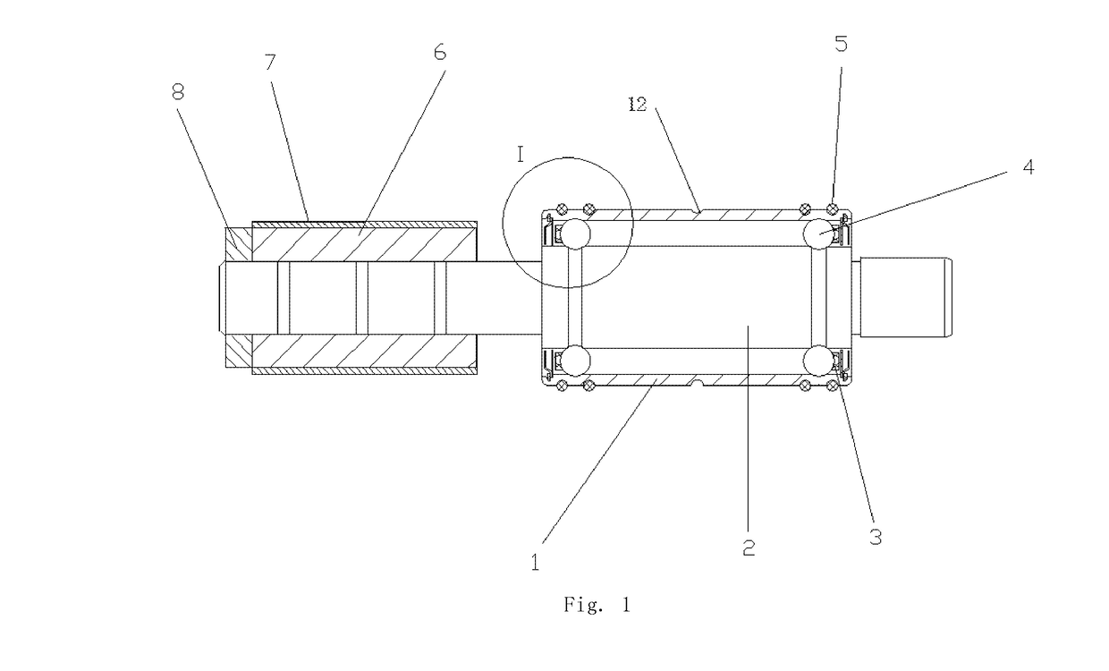 Deep groove ball bearing with a rotor