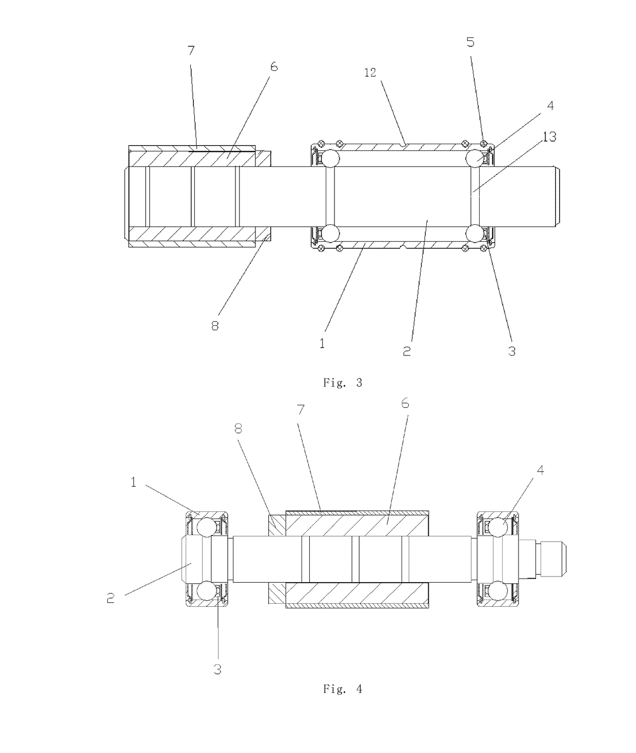 Deep groove ball bearing with a rotor