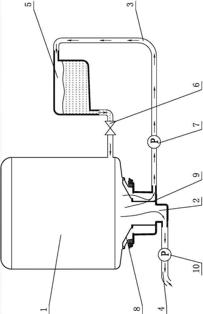 Water circulation reusing device of dish washing machine