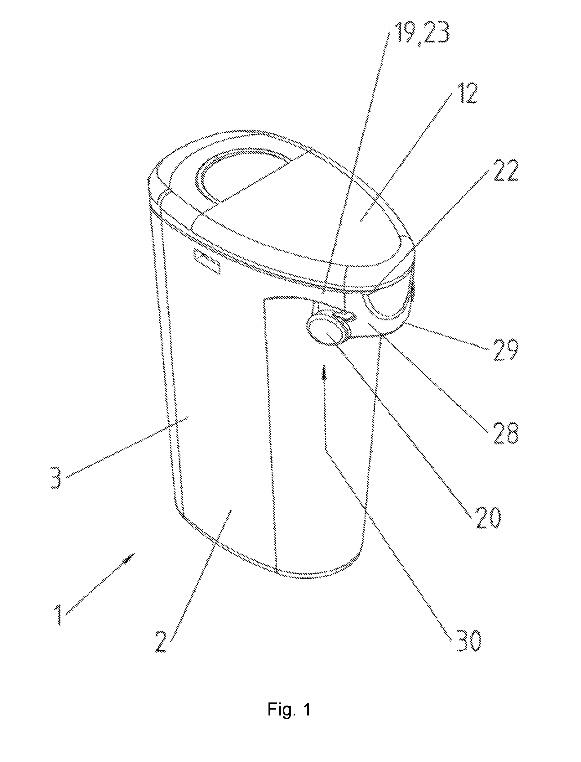 Container with a child-proof lock