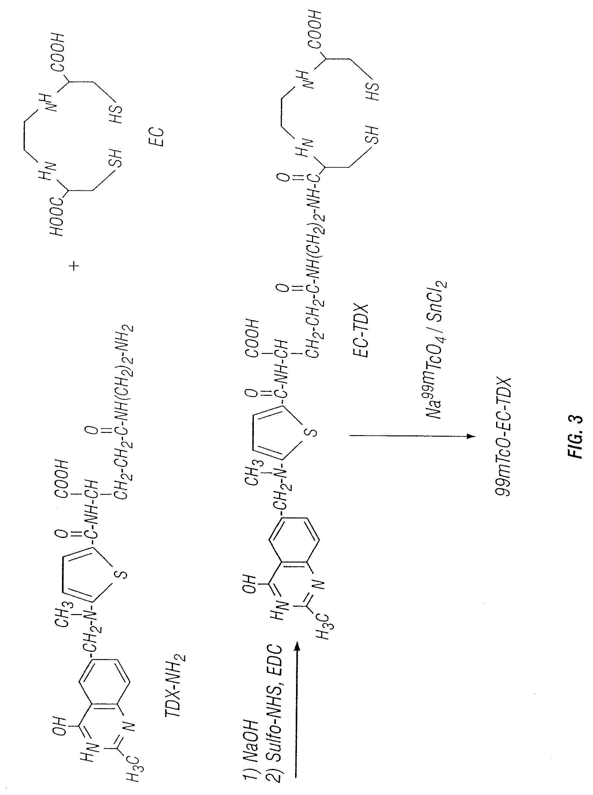 Metal ion-labeled bis-aminoethanethiol-targeting ligand conjugates, compositions, and methods for tissue-specific disease imaging