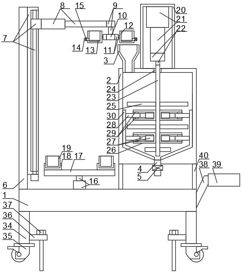 Processing device and processing method of waterborne epoxy intermediate paint with corrosion resistance