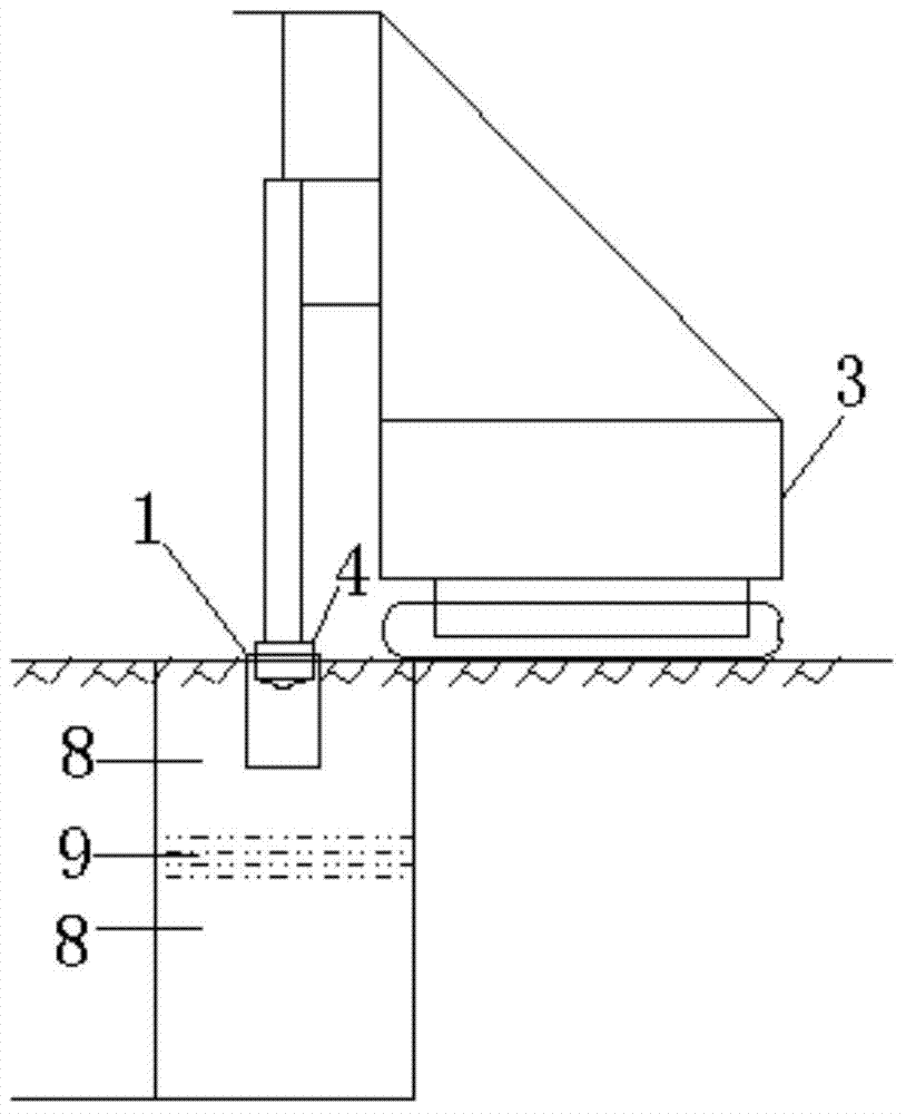 Construction technique for preventing hole collapse of bored cast-in-place pile