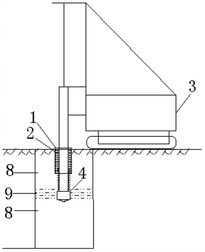 Construction technique for preventing hole collapse of bored cast-in-place pile