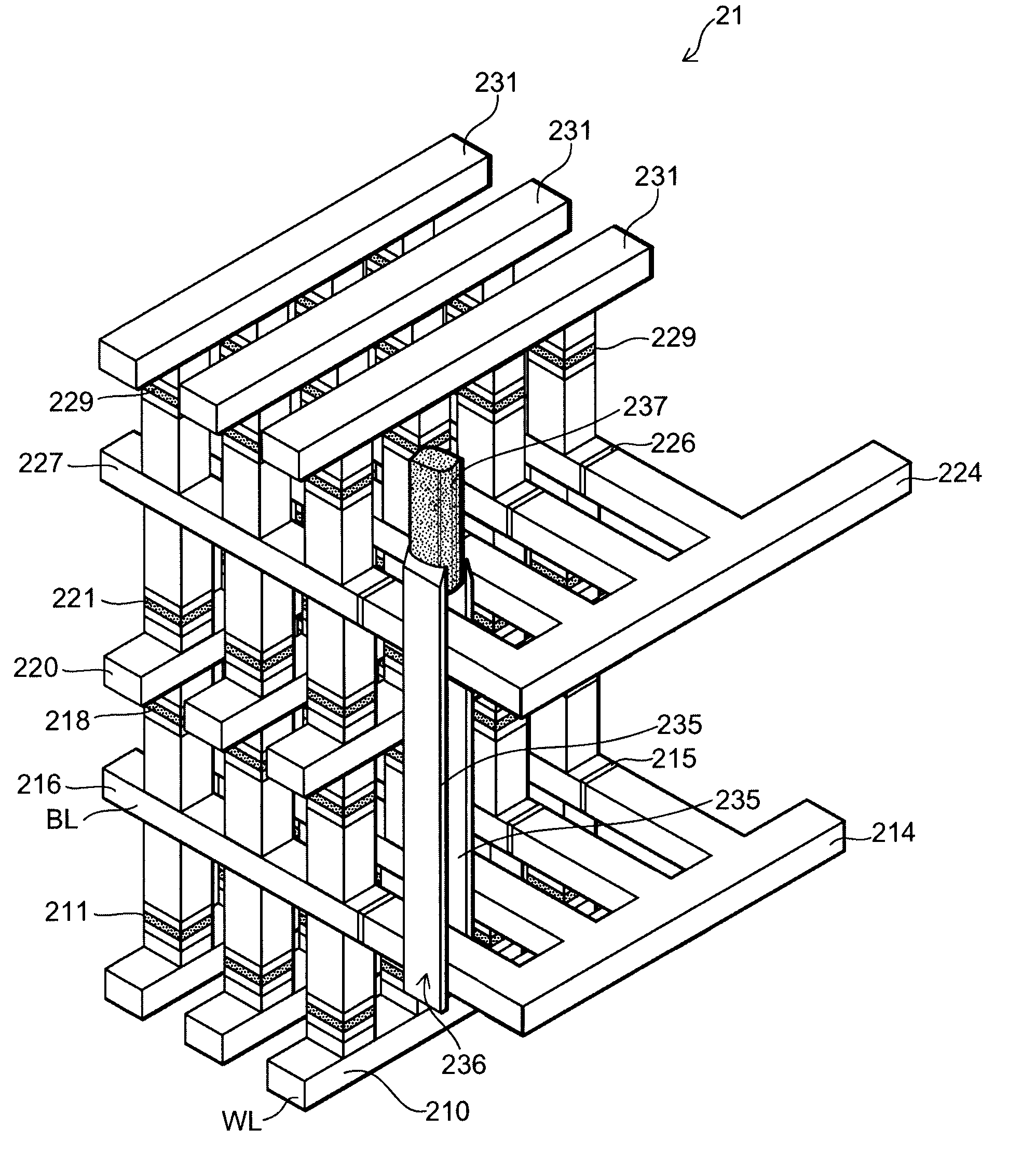 Nonvolatile storage device and method for manufacturing same