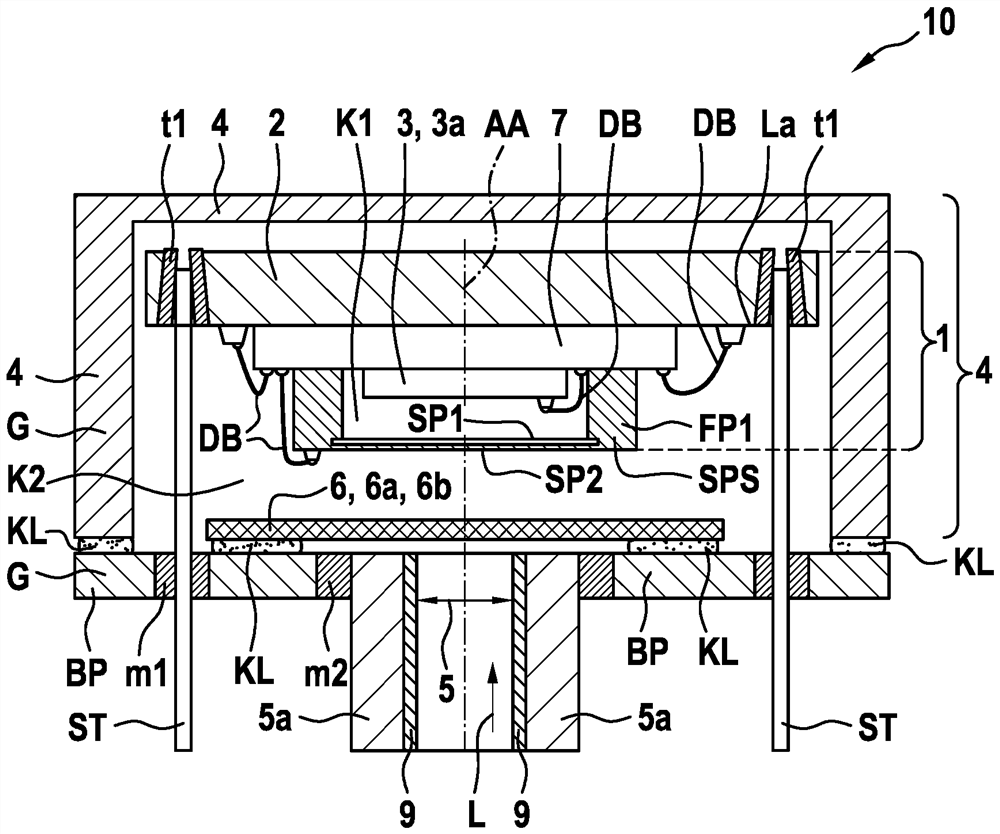 Interferometer device and method for producing an interferometer device