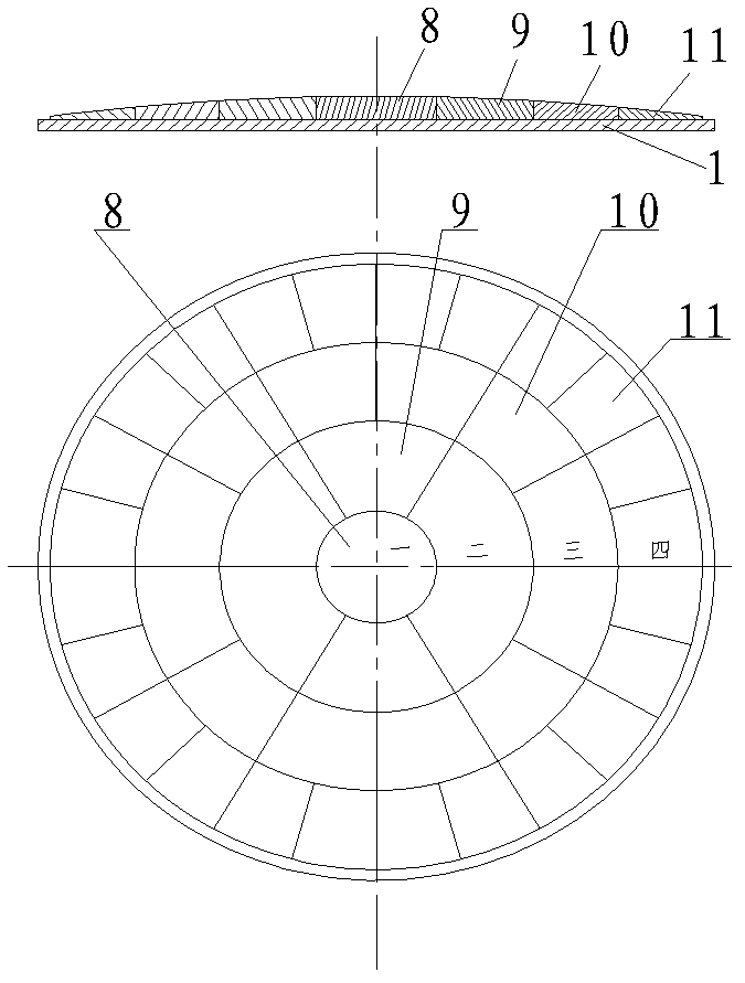 Large-caliber solar plastic lens splicing die