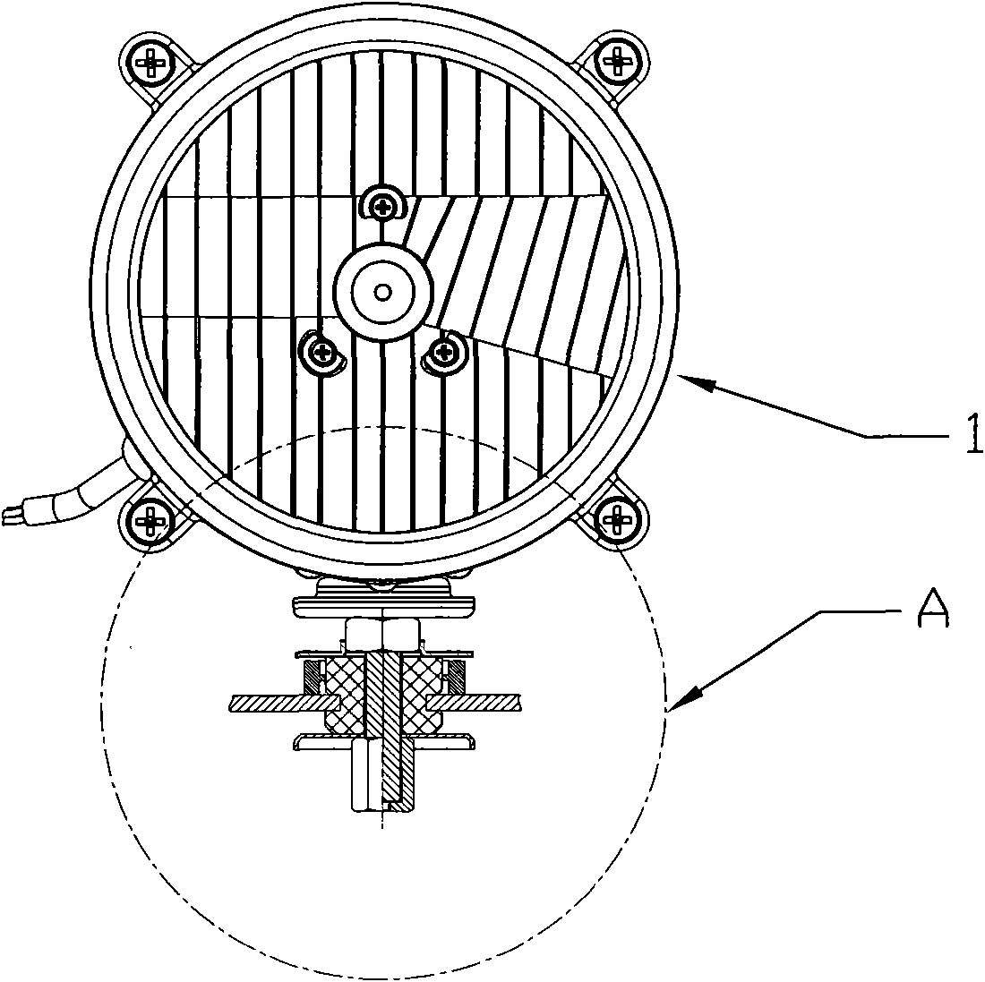 Luminaire with limit pre-pressing structure