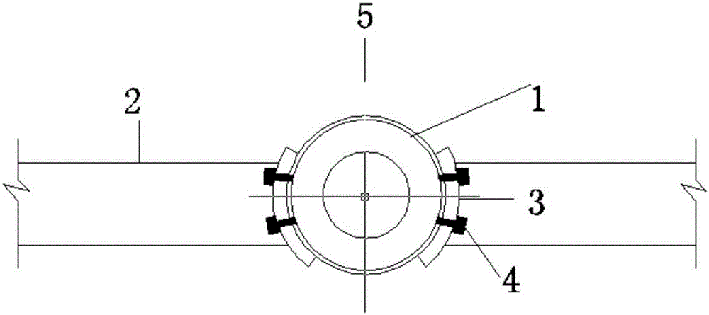 Connection joint between endplate type concrete-filled steel tube column and steel beam with internal reinforcement ring