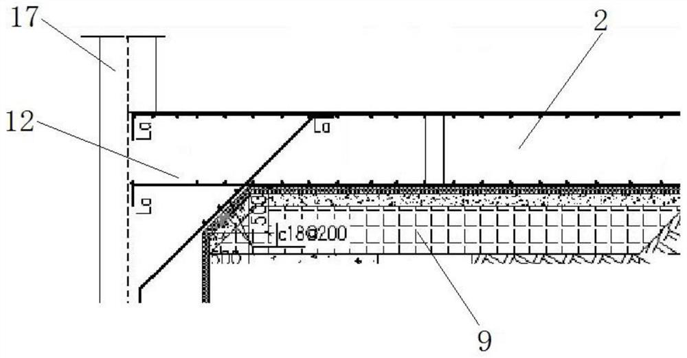 Drop integral raft foundation and construction method thereof