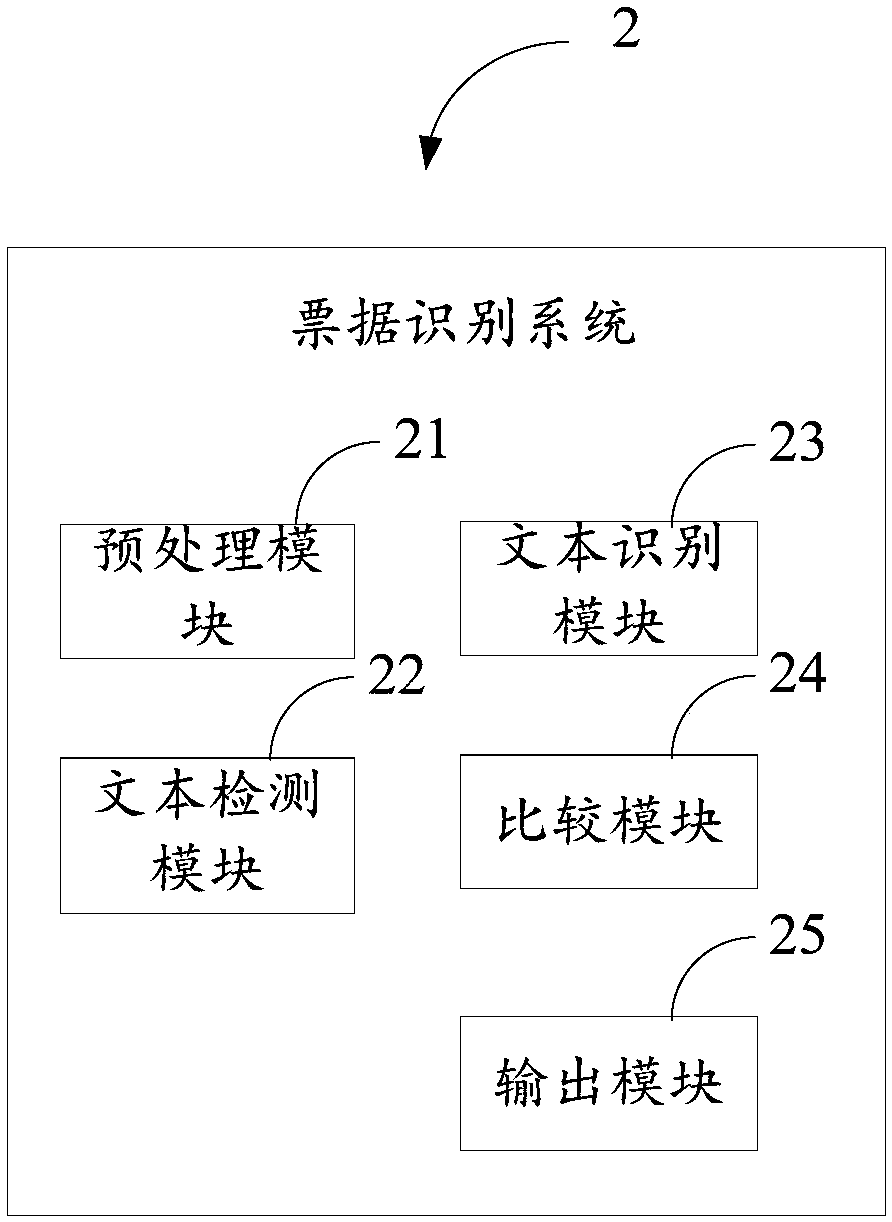 Bill identification method, server and computer readable storage medium