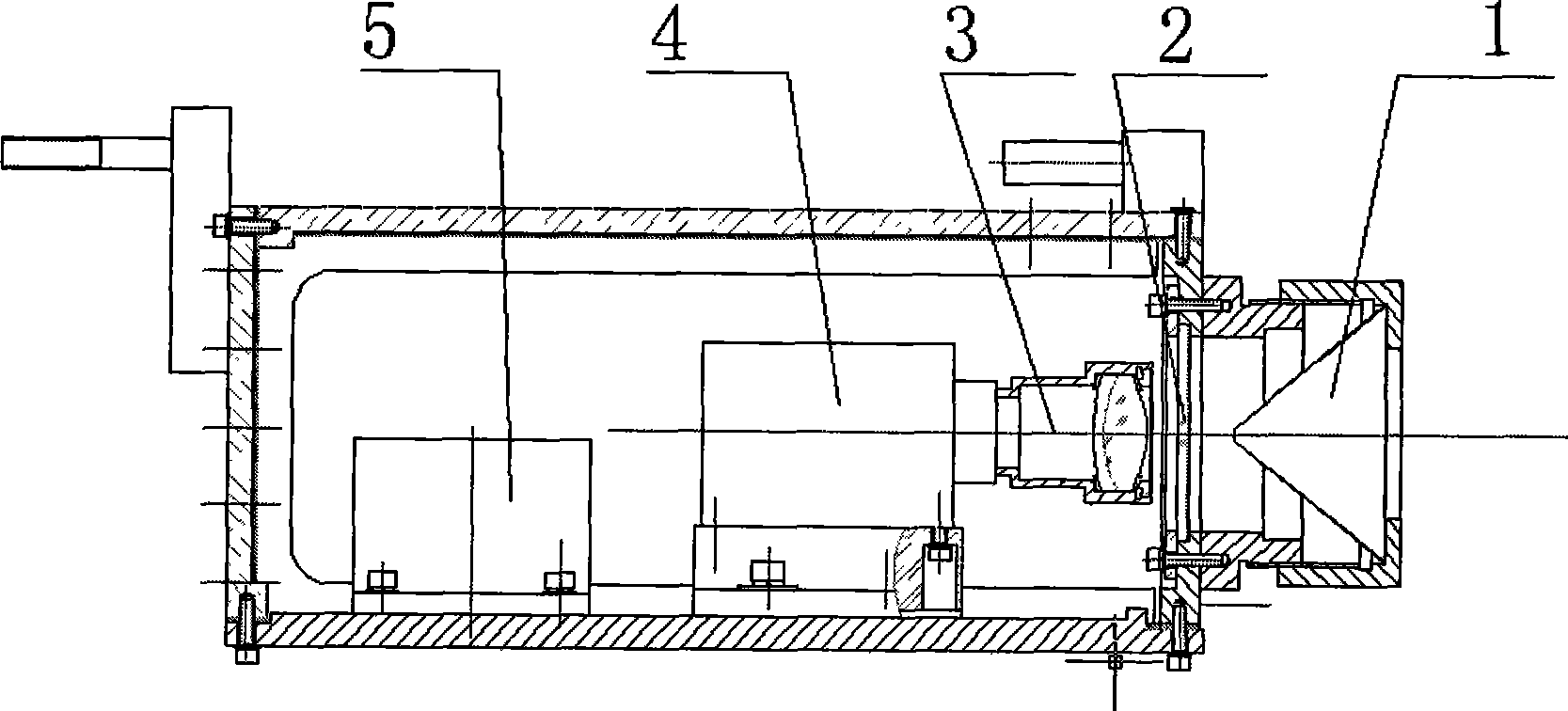 Three-dimensional attitude measuring set of tunneling construction guidance system