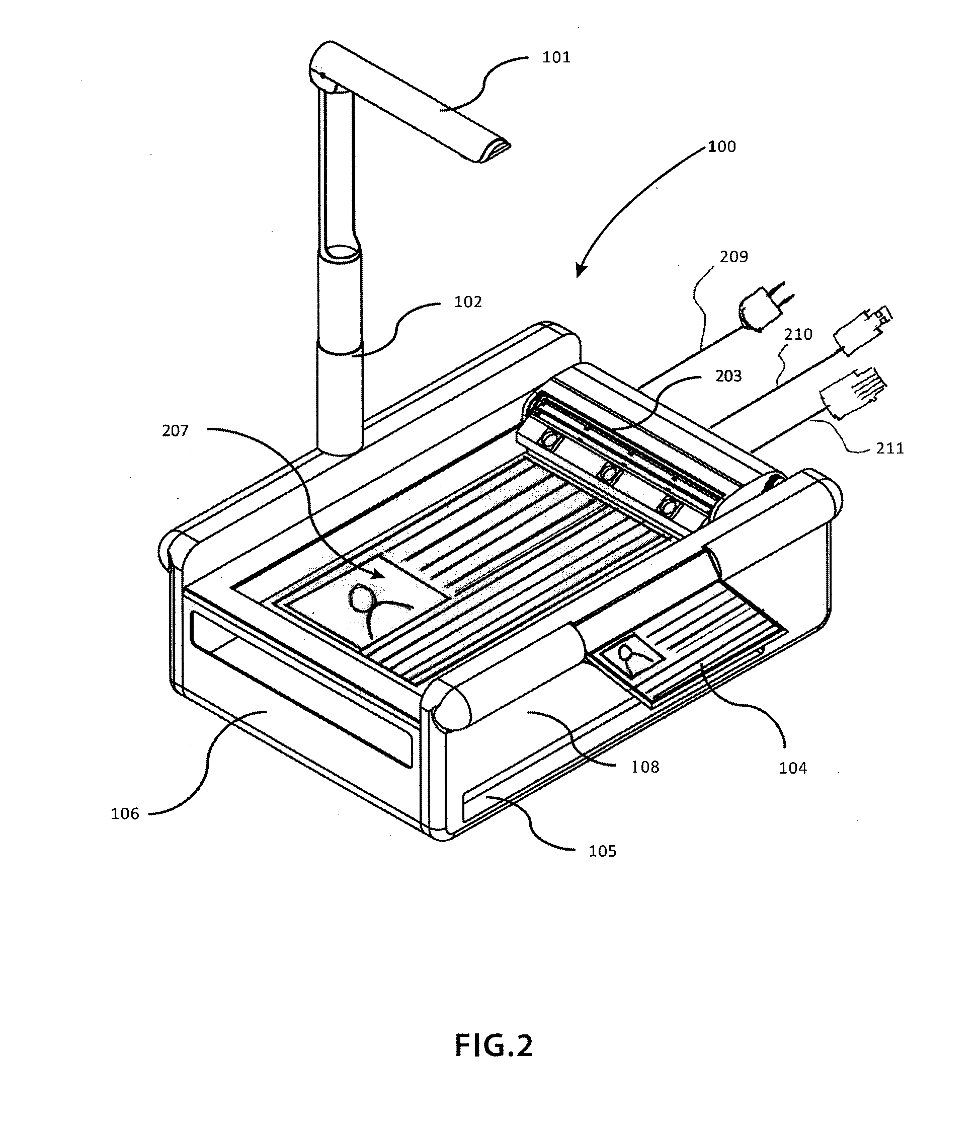 Document camera based multifunction scanner-copier-printer-fax with an automatic paper feeder