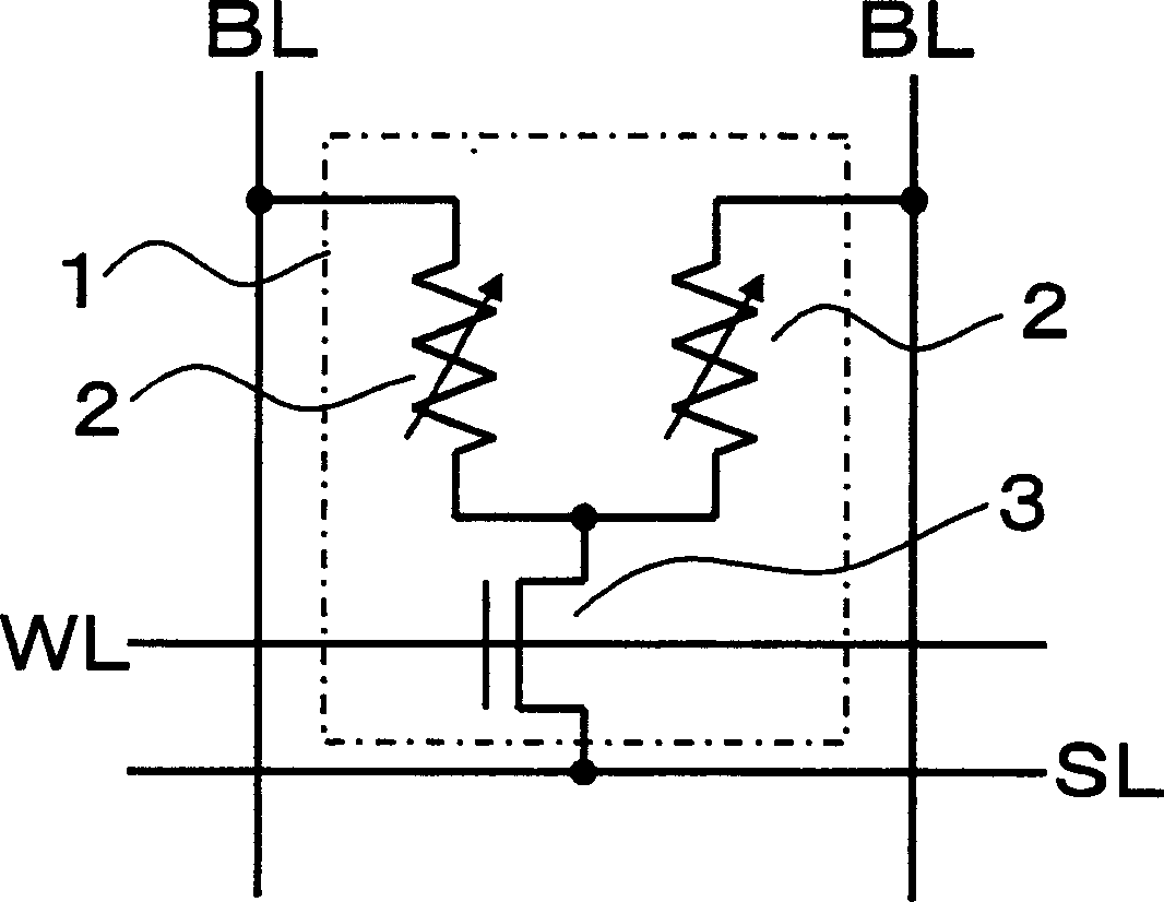 Nonvolatile memory cell and non-volatile semiconductor memory device