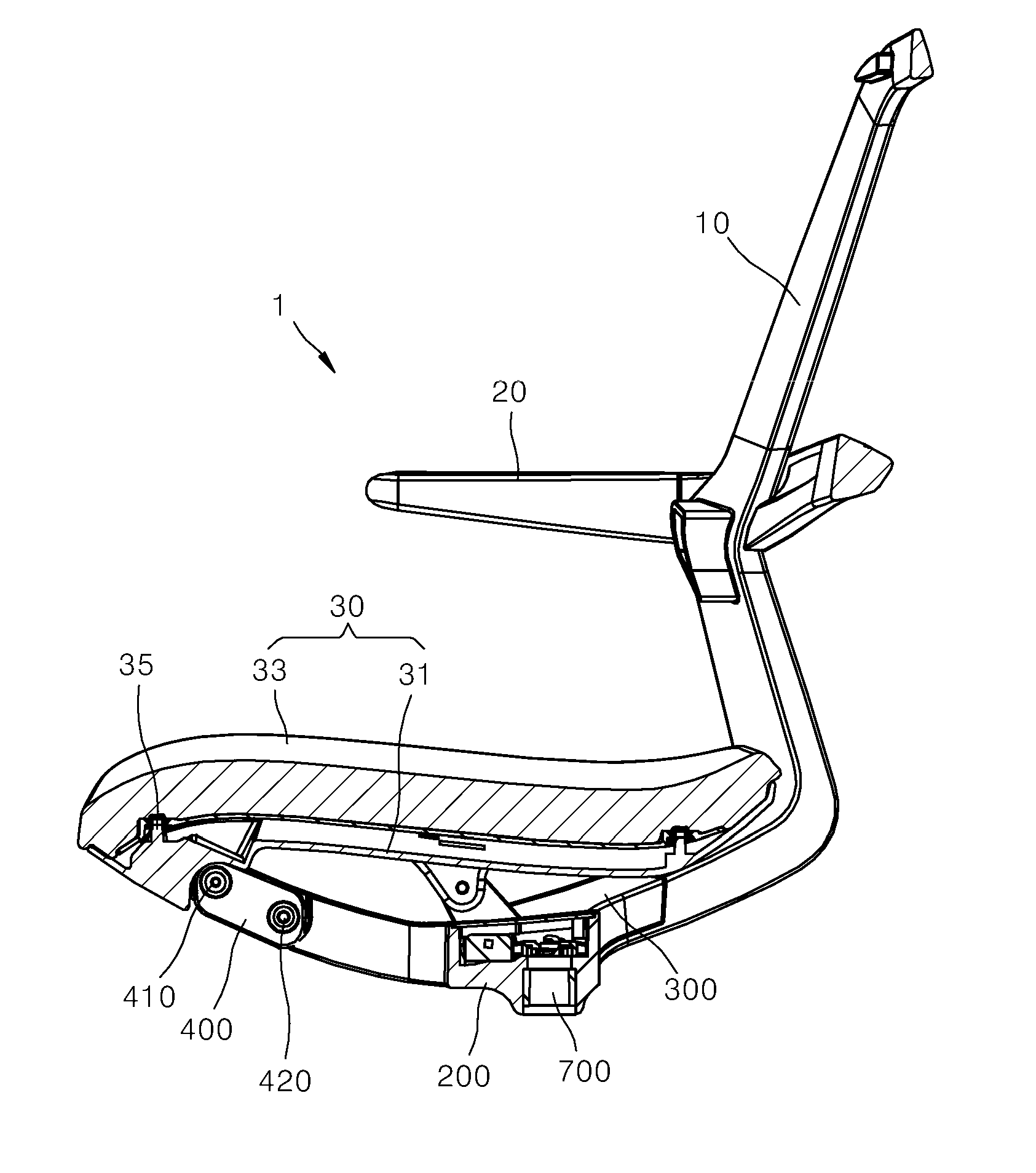 Tilting type chair