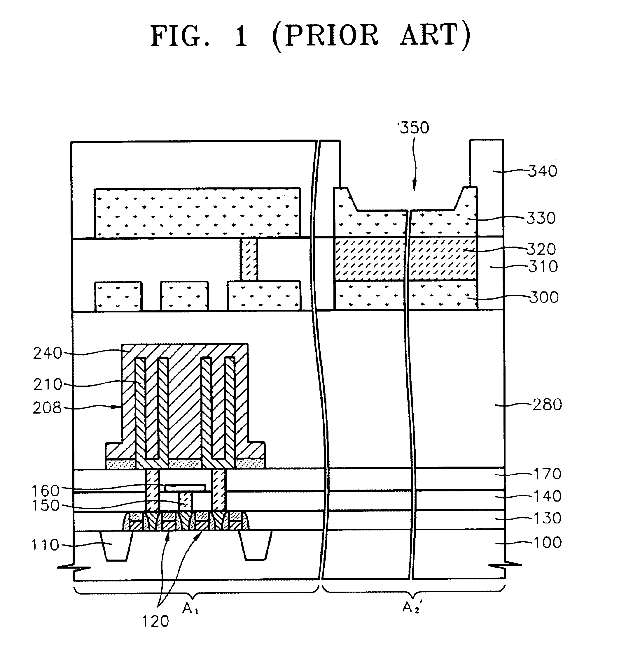 Bonding pad structure of a semiconductor device