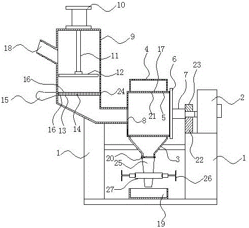 An adjustable two-stage rotary purification device