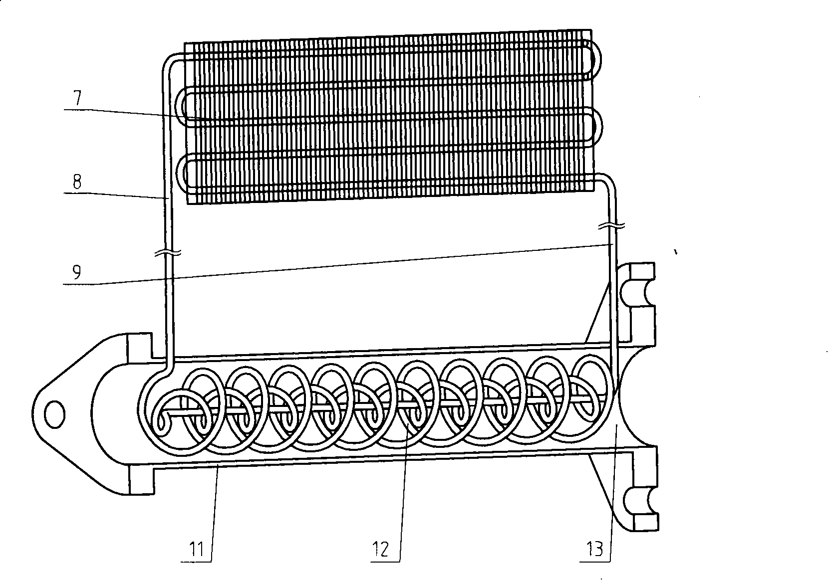 Two stage hot pipe EGR cooler